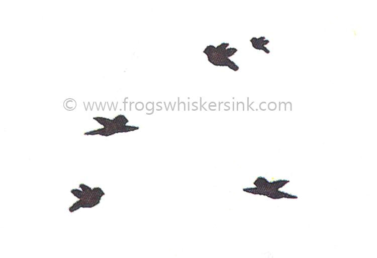 Frog's Whiskers Ink Stamps - Group of Birds