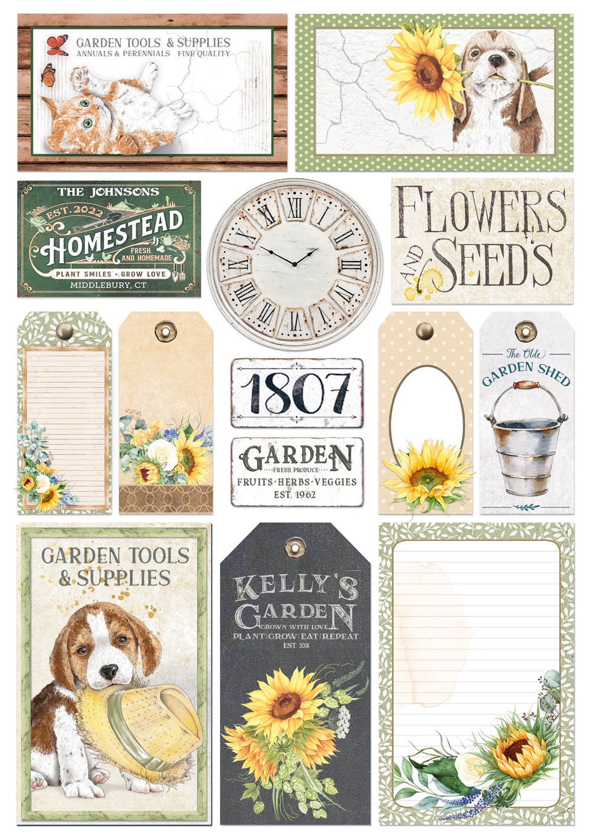 Ciao Bella Farmhouse Garden Creative Pad A4 9/Pkg