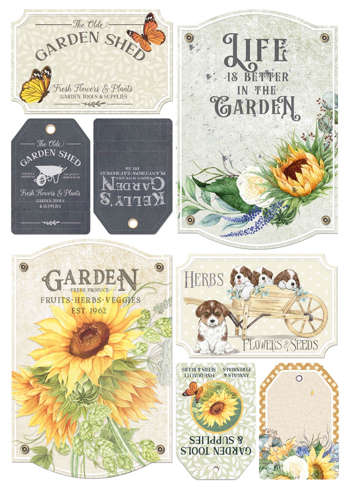 Ciao Bella Farmhouse Garden Creative Pad A4 9/Pkg