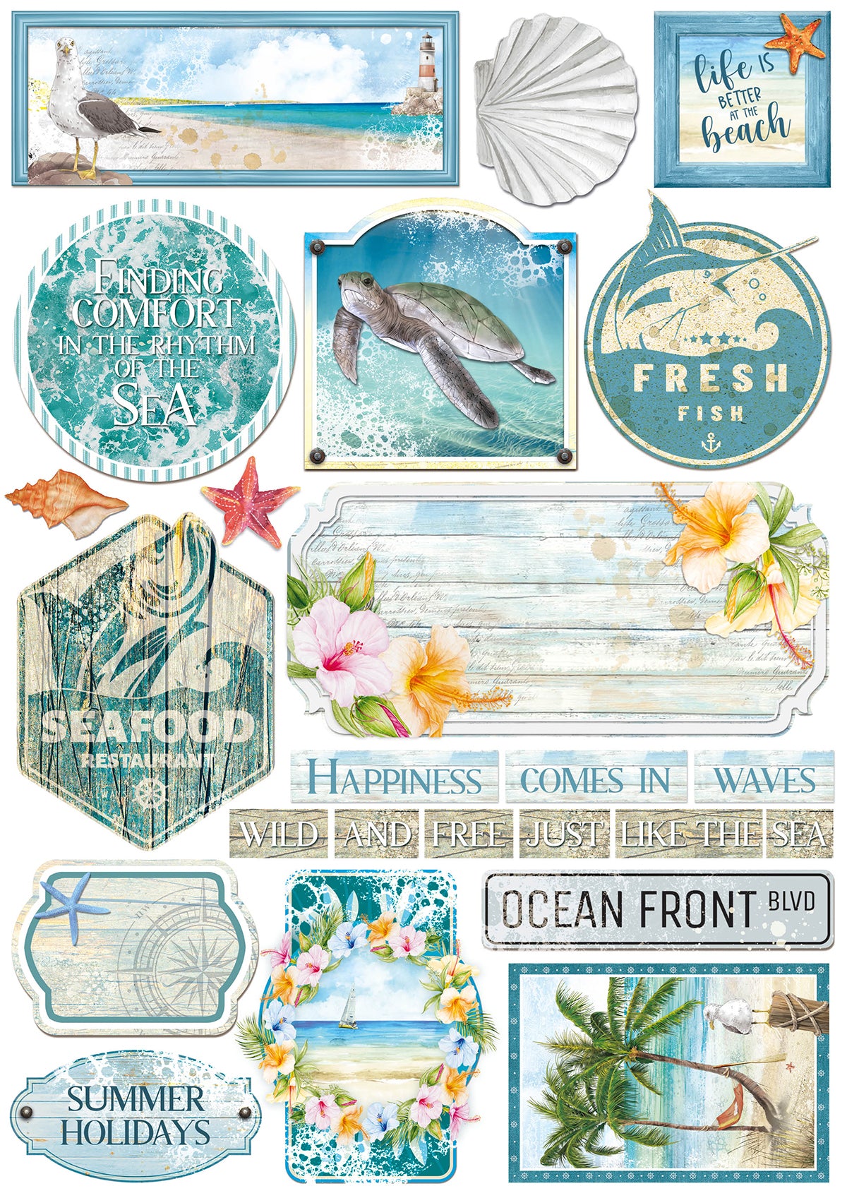 Ciao Bella Summer Breeze Creative Pad A4 9/Pkg