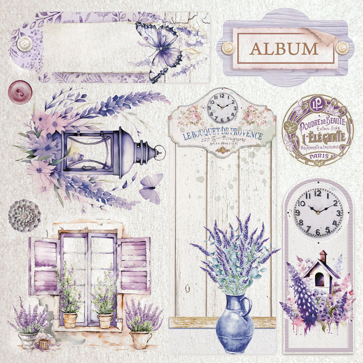 Deluxe Morning In Provence Paper Pearl 6"x6" 5/Pkg