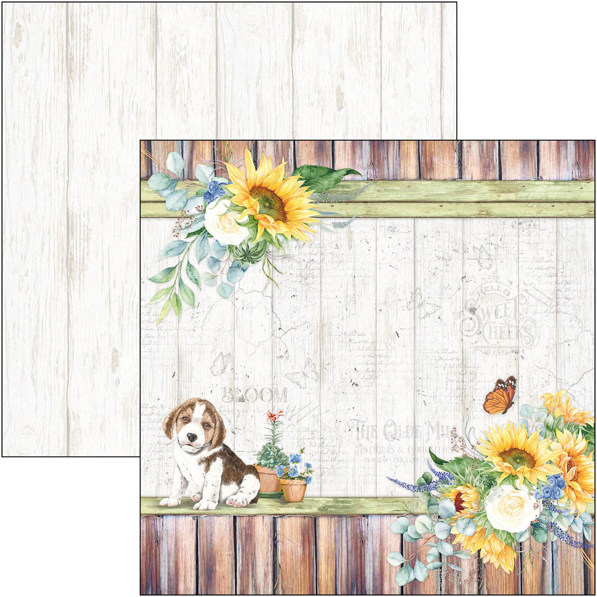 Ciao Bella Farmhouse Garden Paper Pad 8"x8" 12/Pkg