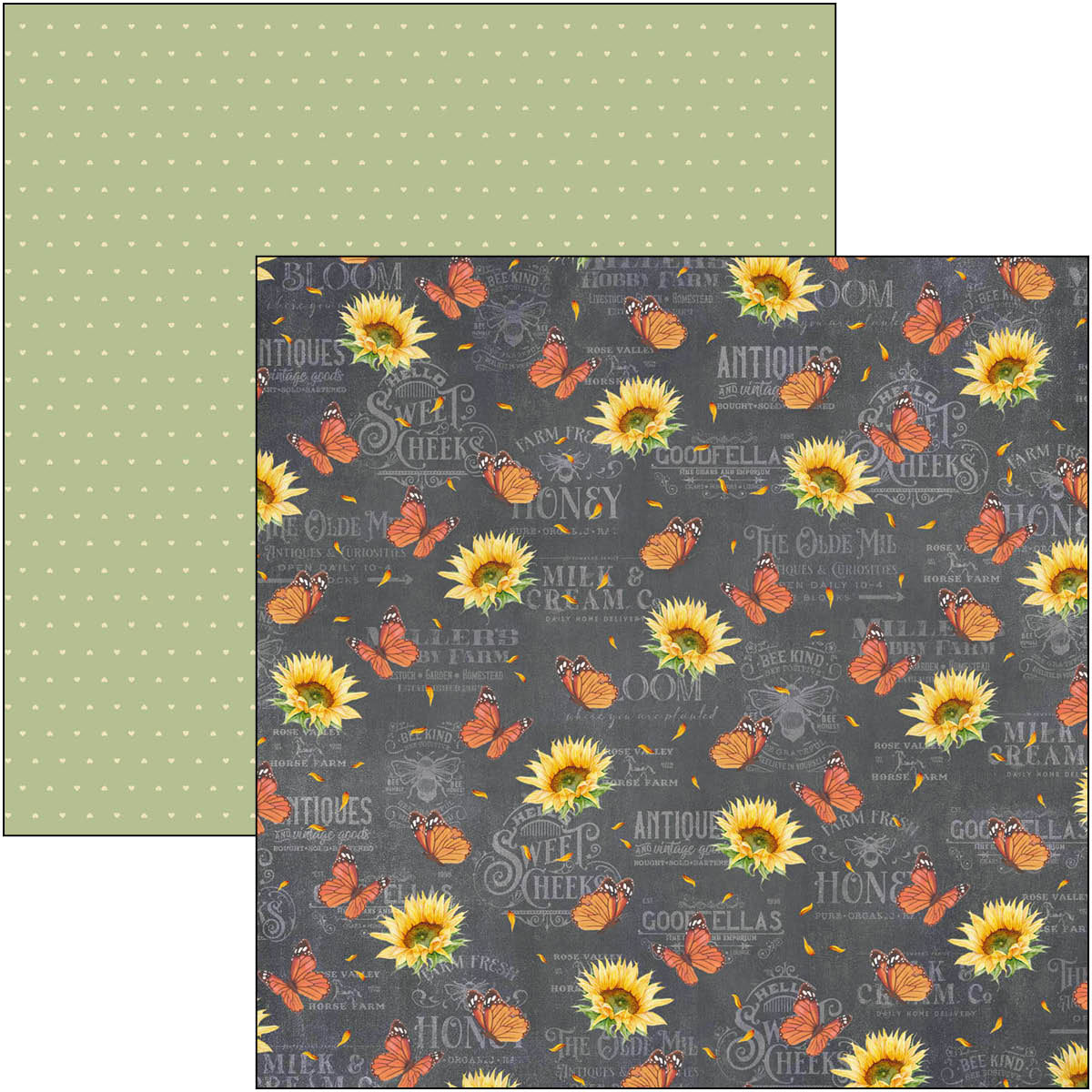 Ciao Bella Farmhouse Garden Paper Pad 8"x8" 12/Pkg