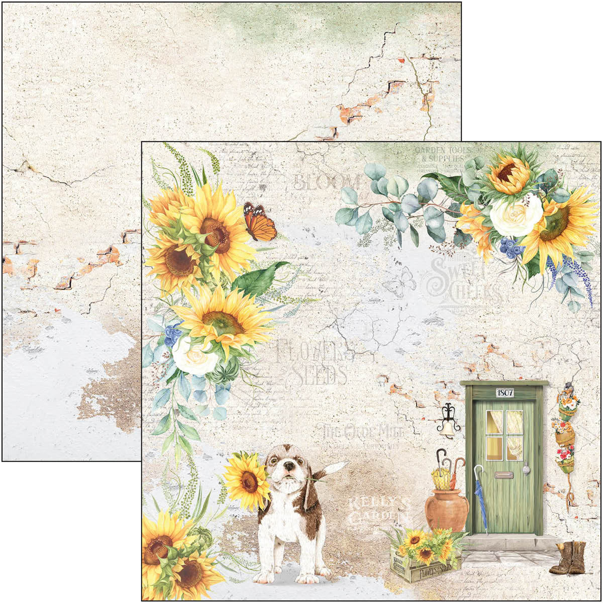 Ciao Bella Farmhouse Garden Paper Pad 8"x8" 12/Pkg