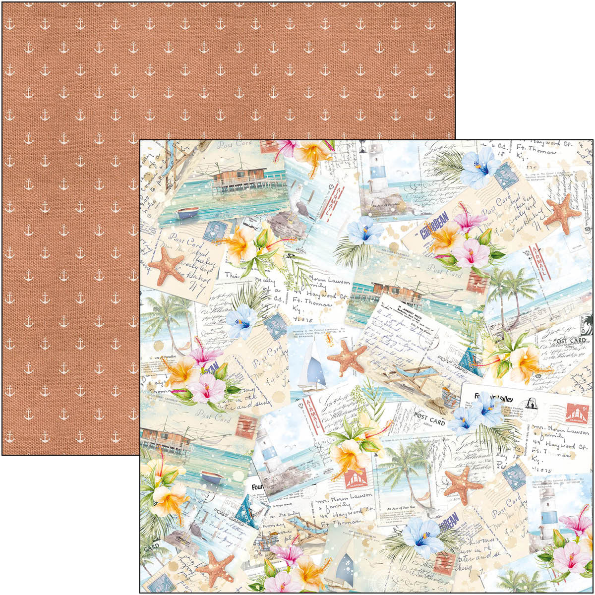 Ciao Bella Summer Breeze Paper Pad 8"x8" 12/Pkg