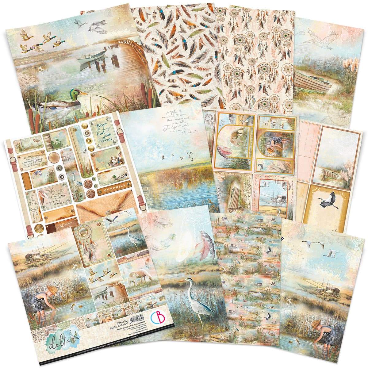 Ciao Bella Delta Paper Pad 12"x12" 12/Pkg