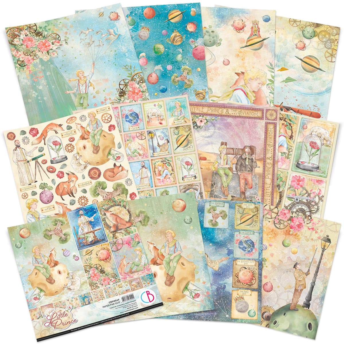 Ciao Bella The Little Prince Paper Pad 12"x12" 12/Pkg