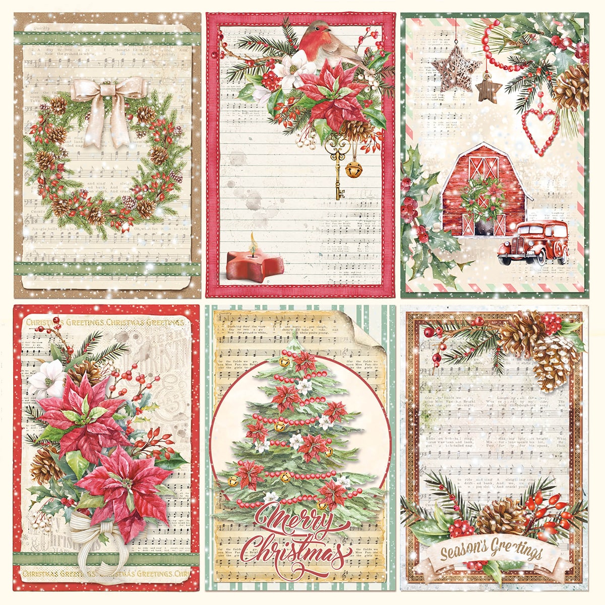 Christmas Vibes Pad 12x12 12/Pkg