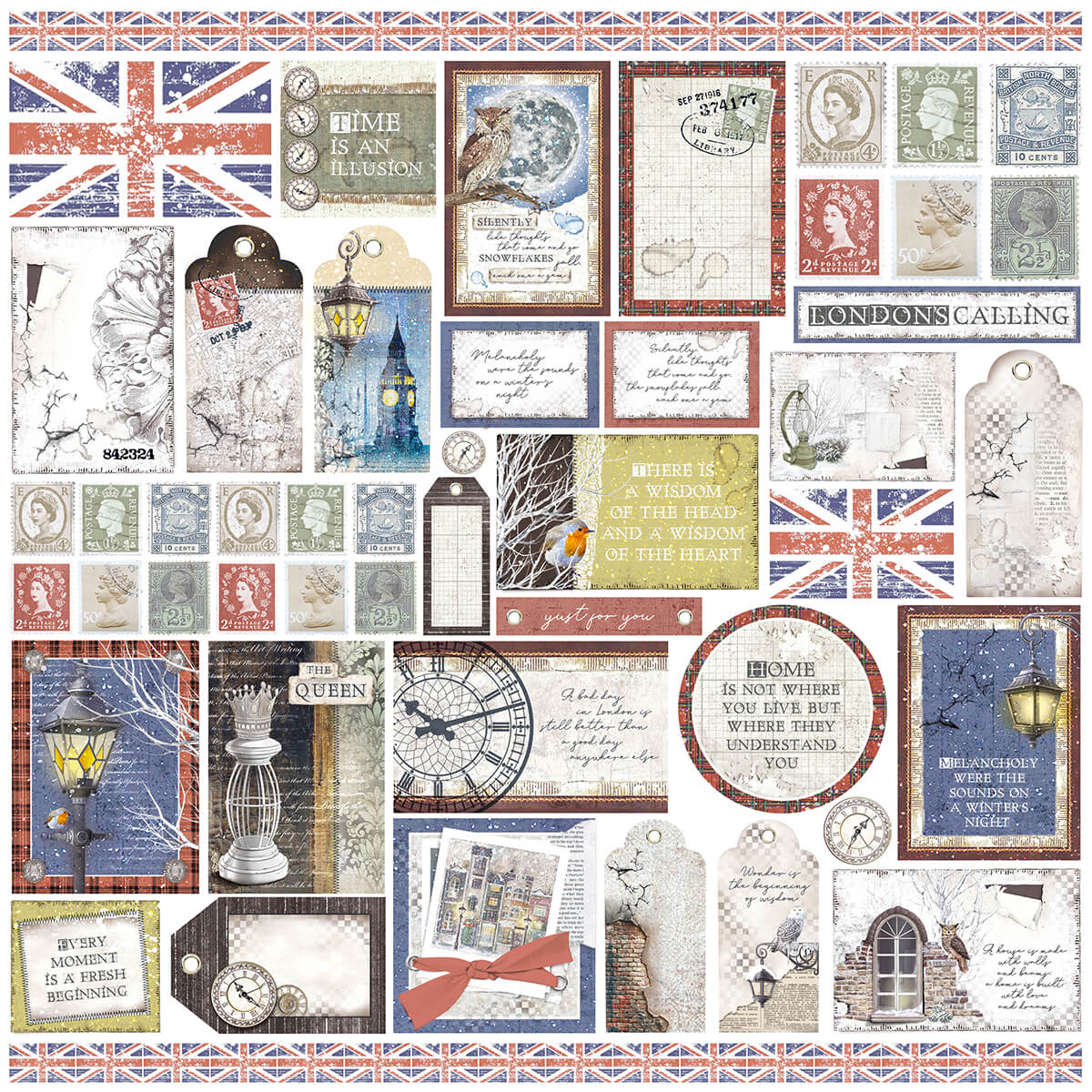 London's Calling Pad 12x12 12/Pkg + 1 Free deluxe sheet