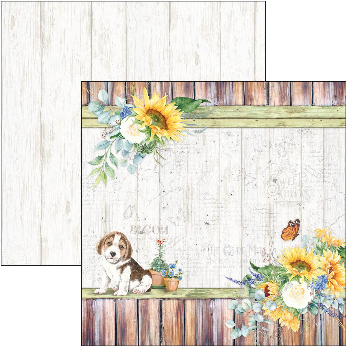 Ciao Bella Farmhouse Garden Paper Pad 12"x12" 12/Pkg