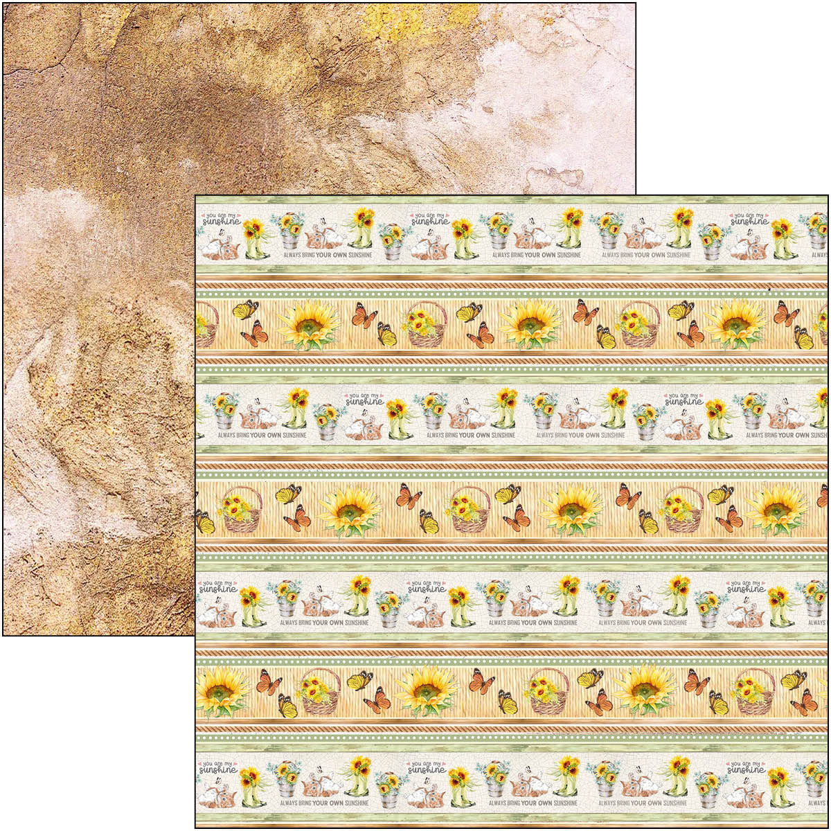 Ciao Bella Farmhouse Garden Paper Pad 12"x12" 12/Pkg