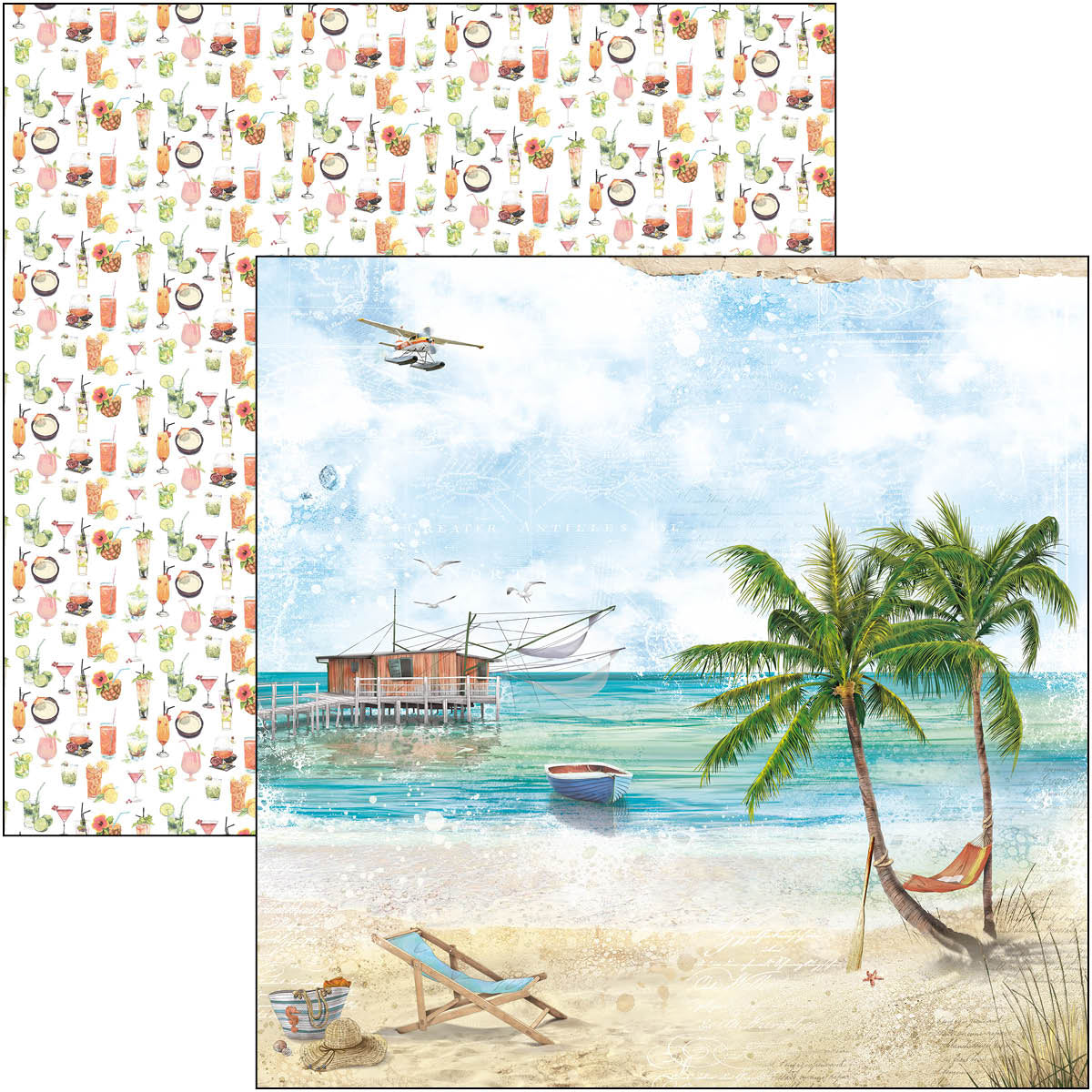 Ciao Bella Summer Breeze Paper Pad 12"x12" 12/Pkg