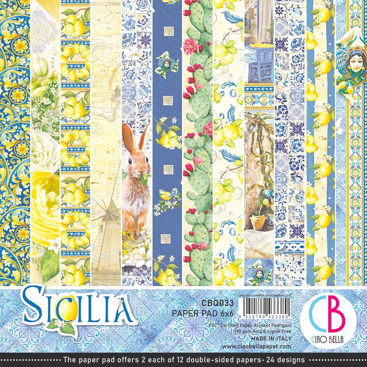 Ciao Bella Sicilia Paper Pad 6"x6" 24/Pkg