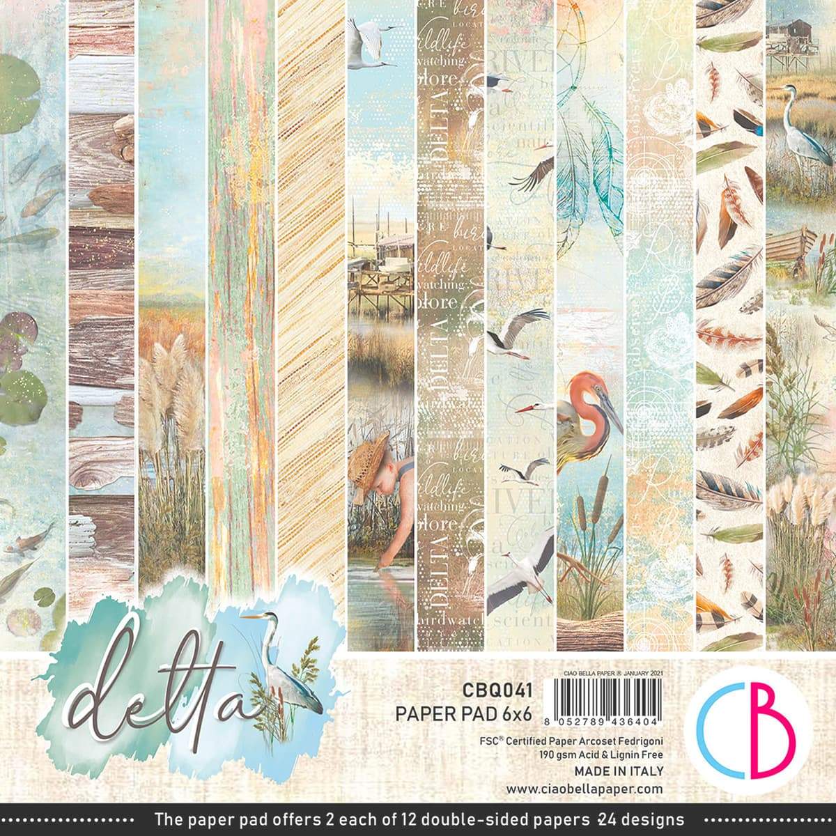 Ciao Bella Delta Paper Pad 6"x6" 24/Pkg