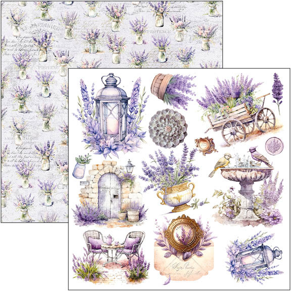 Morning In Provence Fussy Cut Pad 6"x6" 24/Pkg