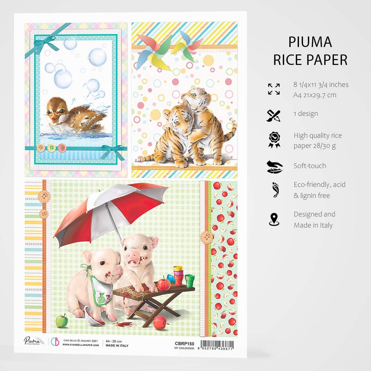 Ciao Bella Rice Paper A4 My First Year