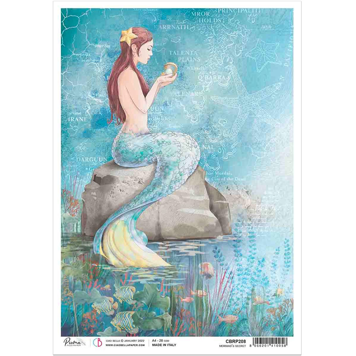 Ciao Bella Rice Paper A4 Mermaid's Secret