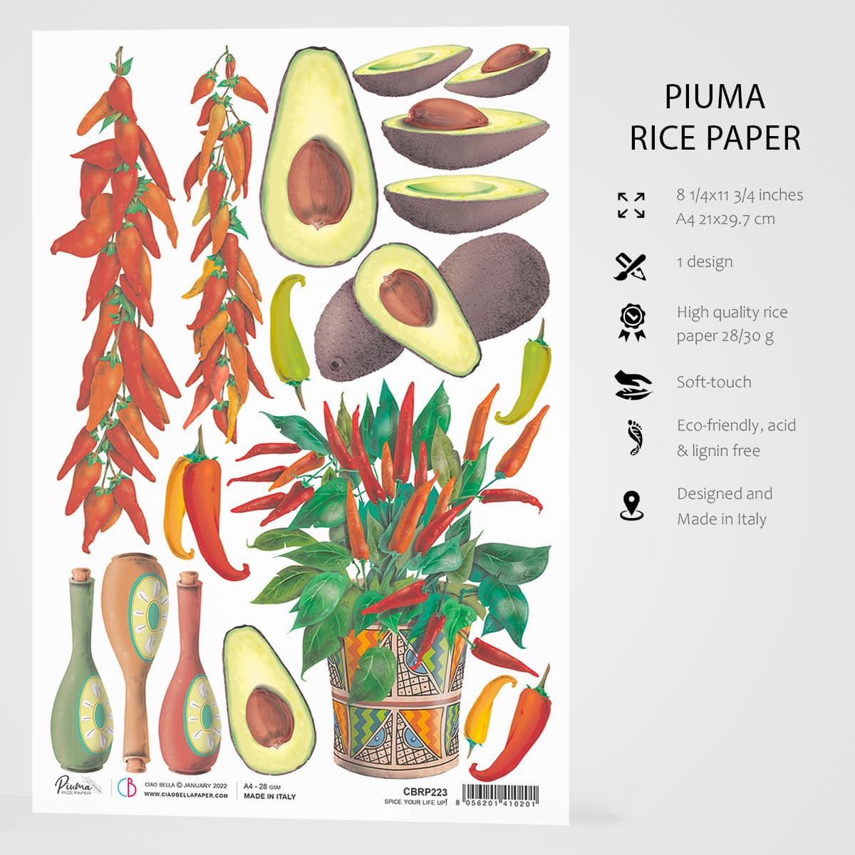 Ciao Bella Rice Paper A4 Spice Your Life Up!