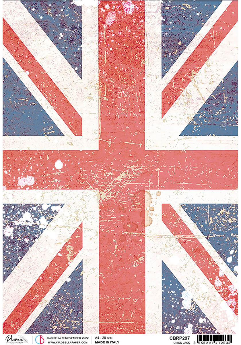 Rice Paper A4 Piuma The Union Jack - 5 Sheets