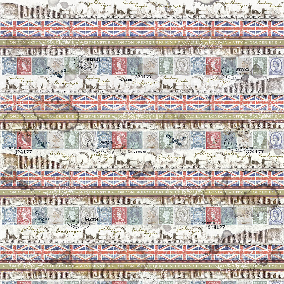 London's Calling Patterns Pad 12x12 8/Pkg + 1 Free deluxe sheet