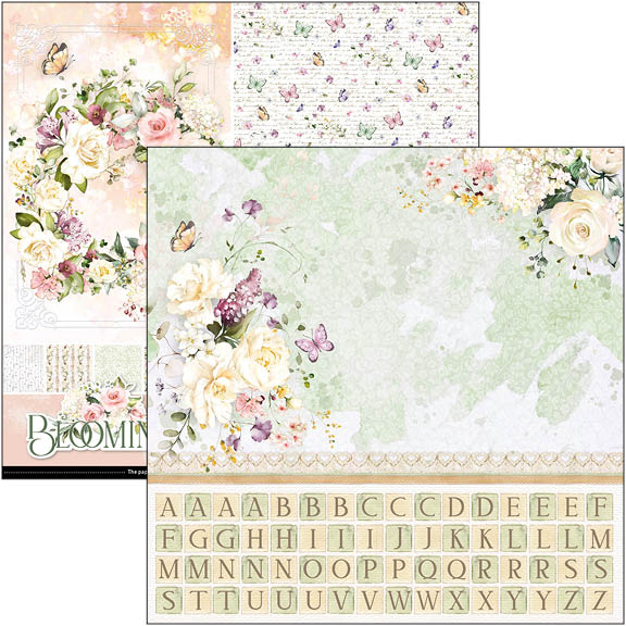 Ciao Bella Blooming Patterns Pad 12"x12" 8/Pkg