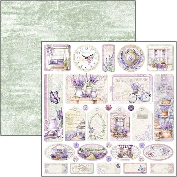 Morning In Provence Patterns Pad 12"x12" 8/Pkg