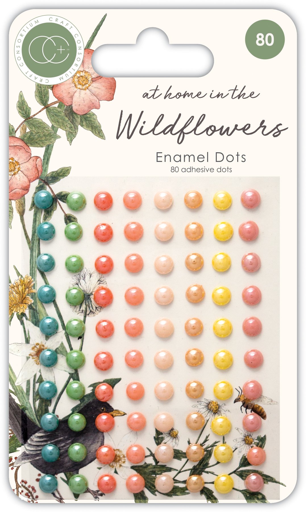 At home in the wildflowers - Adhesive Enamel Dots