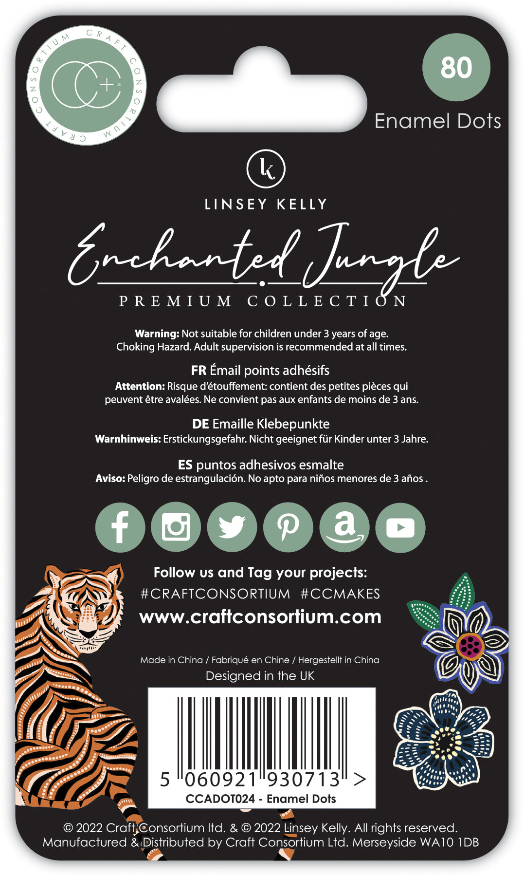 Craft Consortium Enchanted Jungle - Enamel Dots