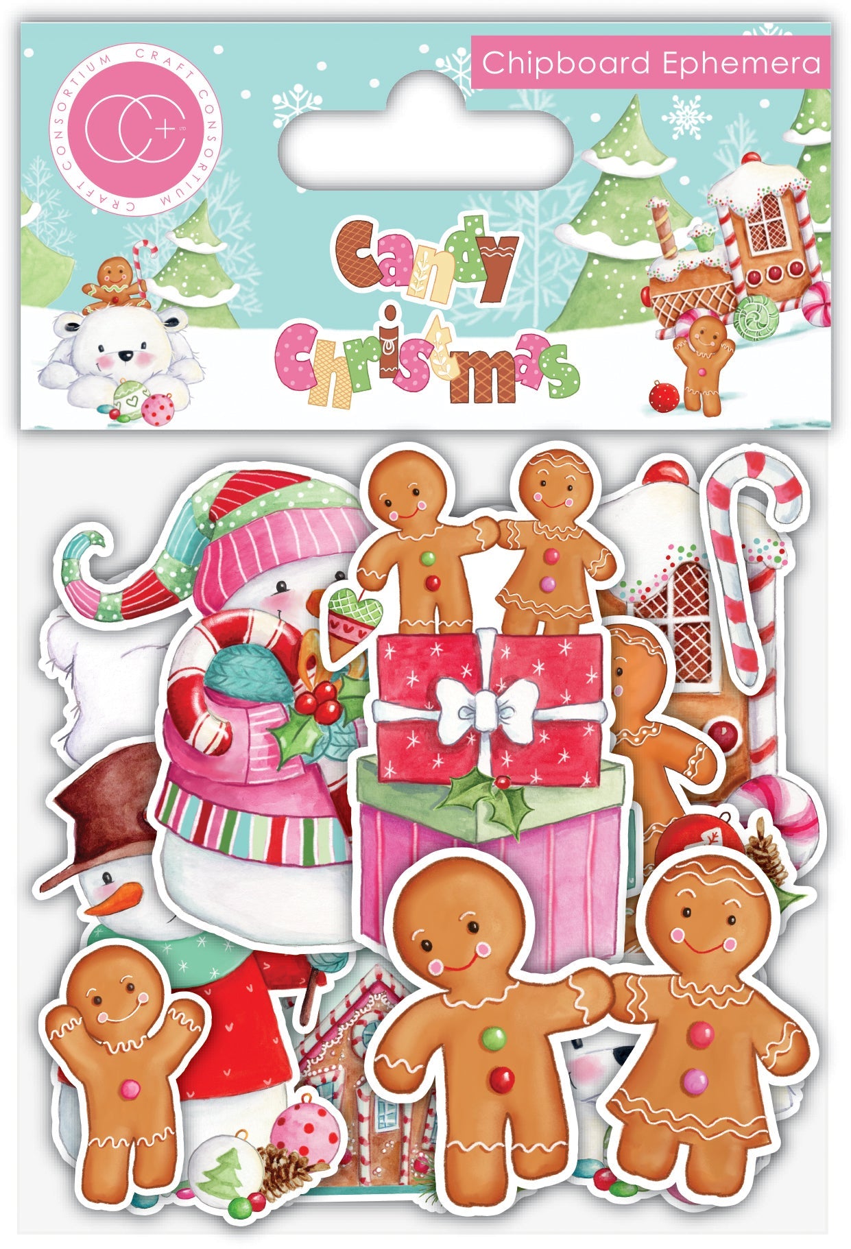 Craft Consortium Candy Christmas - Chipboard Ephemera