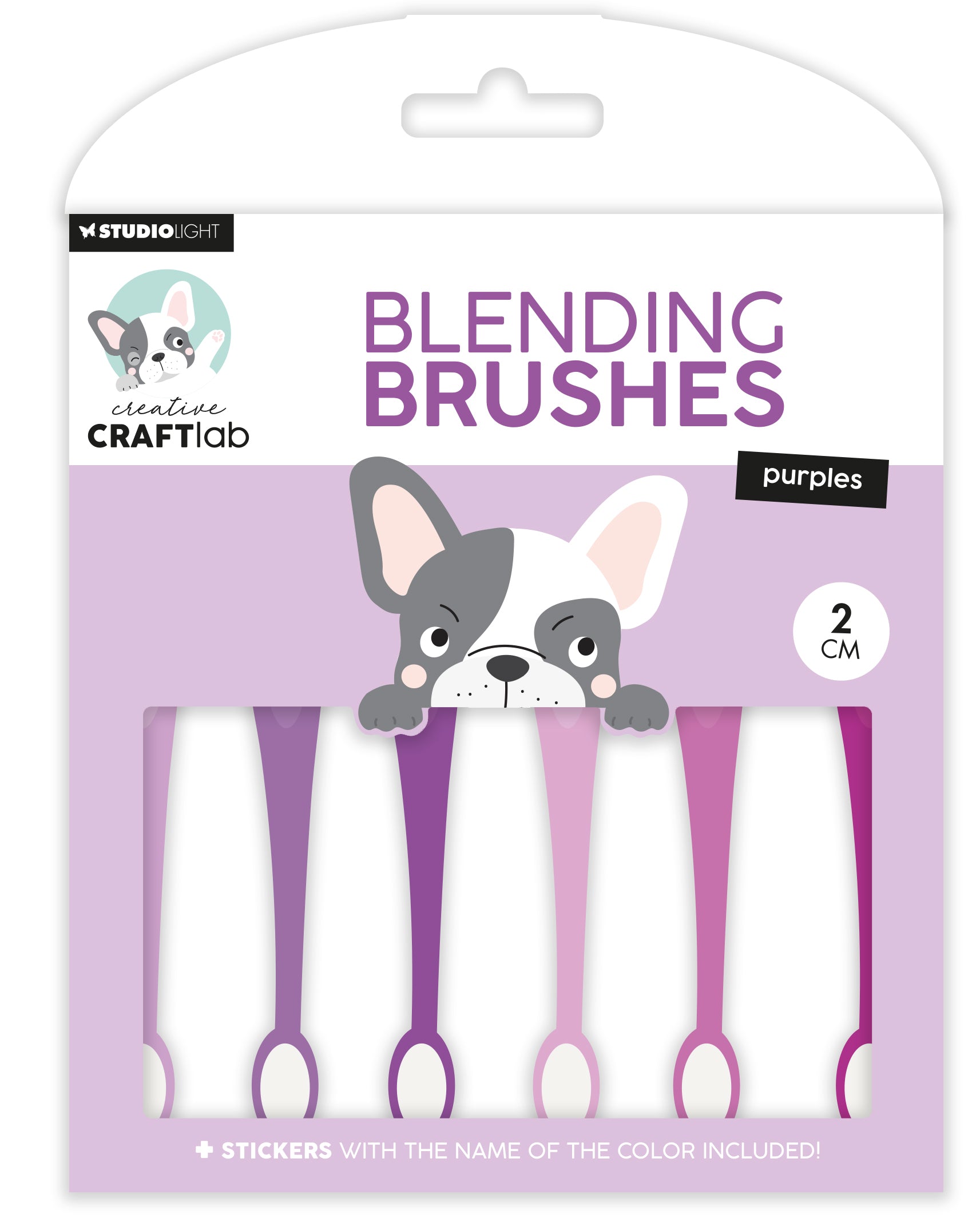 CCL Blending Brushes 2cm Soft Brush Purples Essentials 6 PC