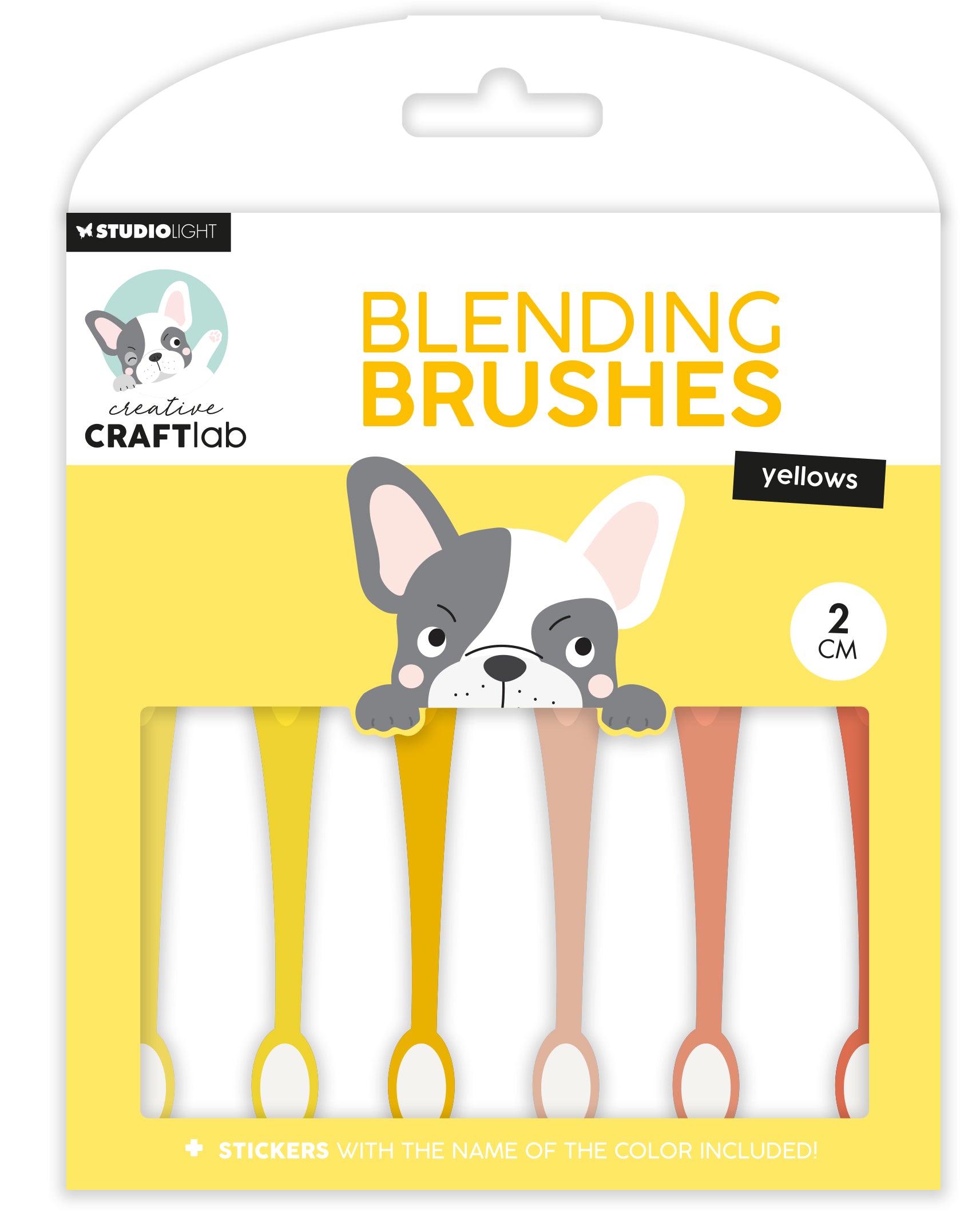 CCL Blending Brushes 2cm Soft Brush Yellows Essentials 6 PC