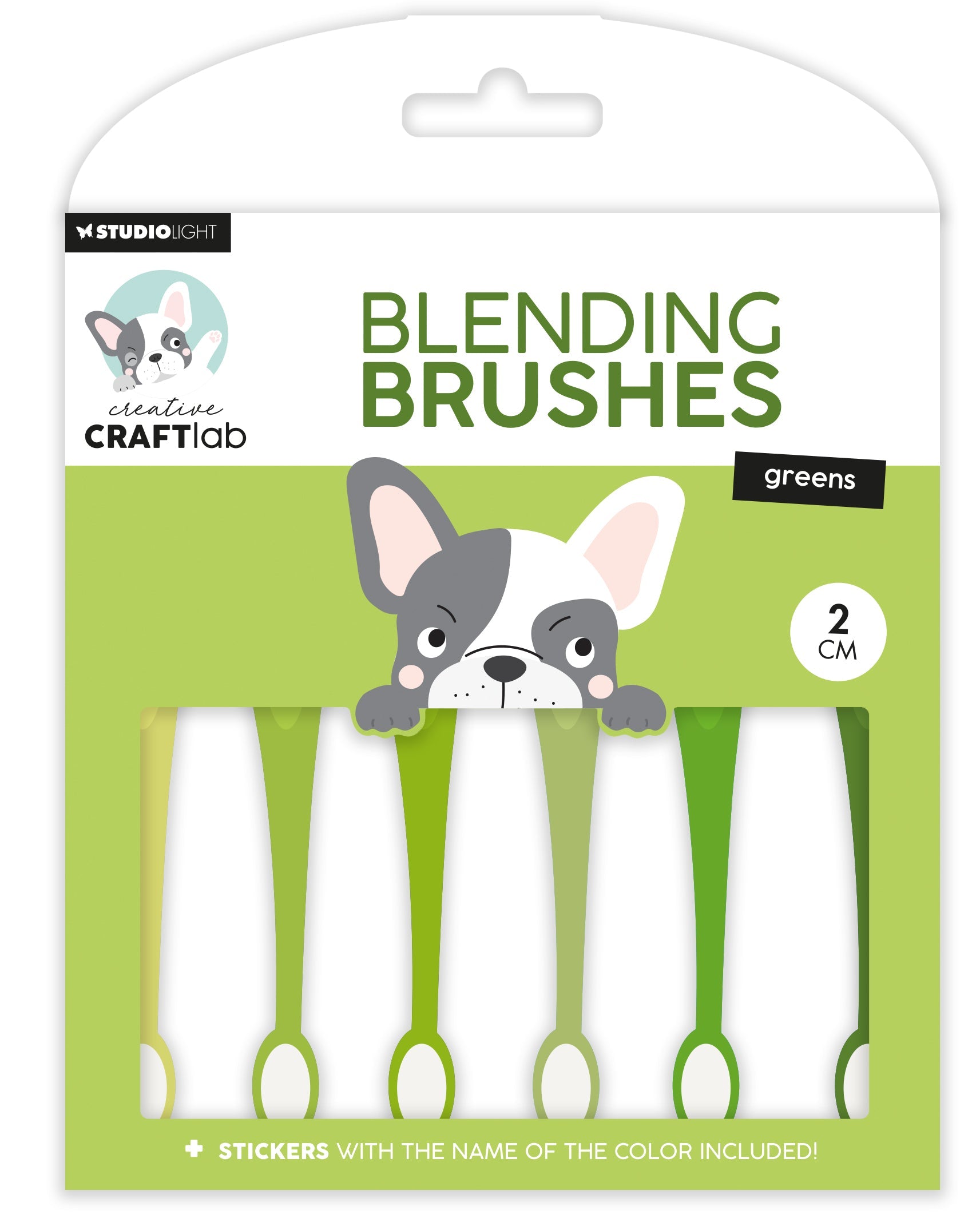 CCL Blending Brushes 2cm Soft Brush Greens Essentials 6 PC