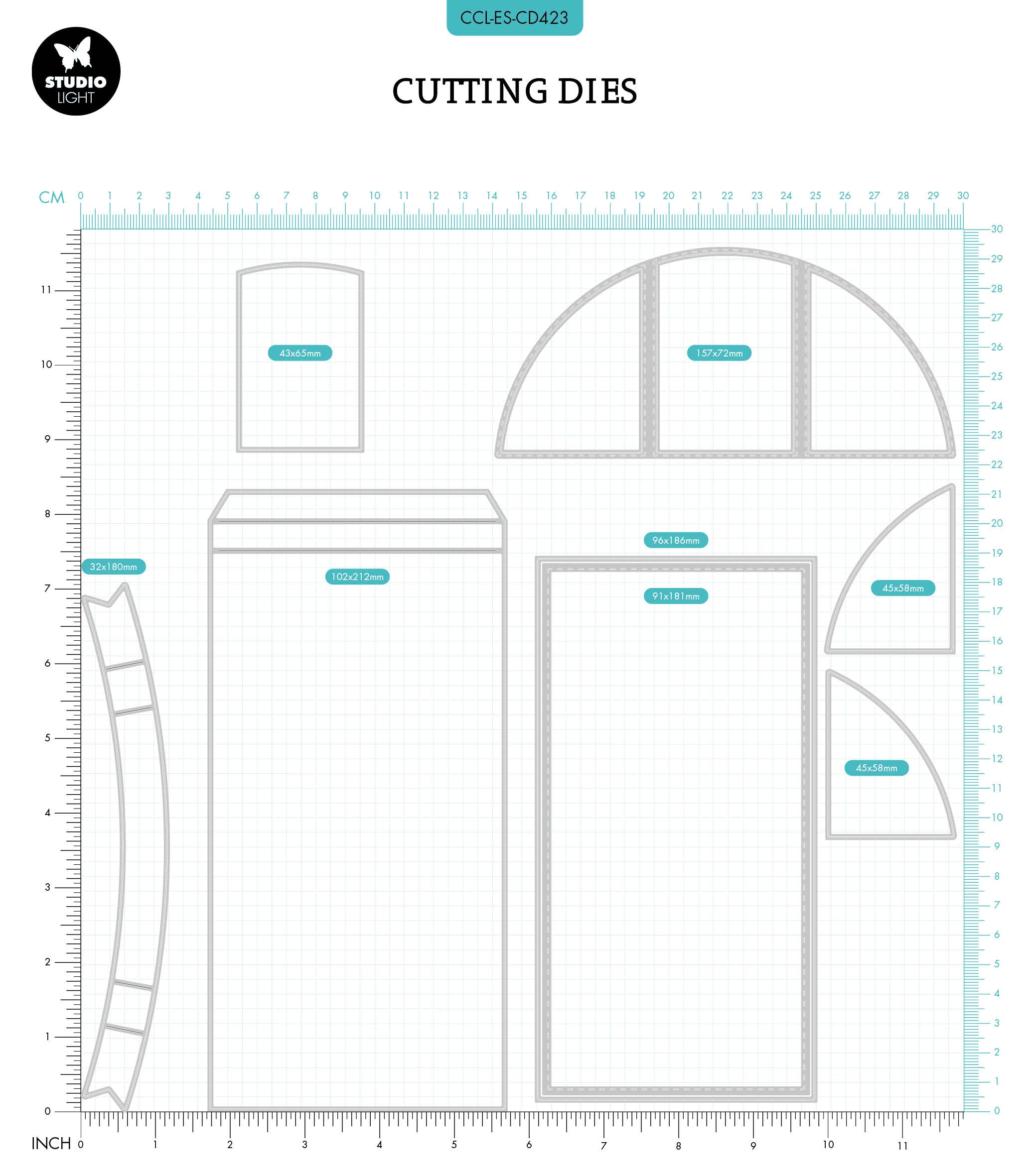 CCL Cutting Die Slimline Shadowbox Essentials 212x142x1mm 1 PC nr.423