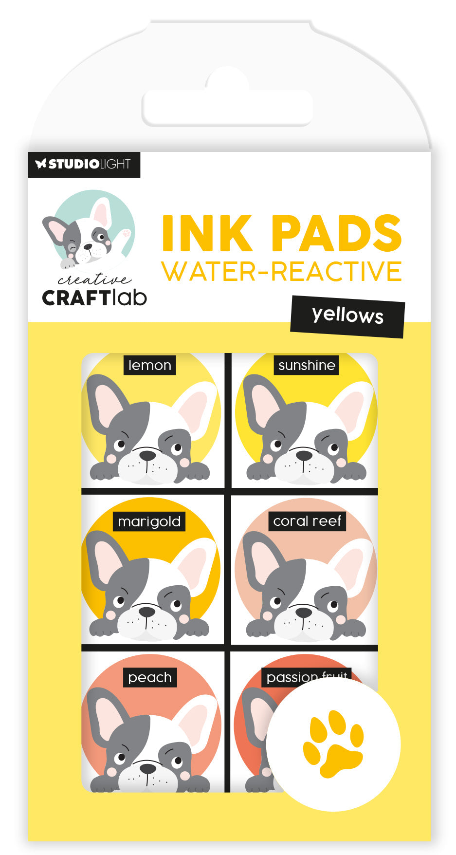 CCL Ink Pads Water-Reactive Yellows Essentials 120x70x16mm 6 PC nr.21