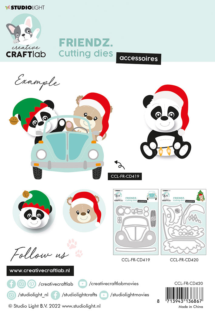 CCL Cutting Die Christmas Accessories Friendz 134x114x1mm 1 PC nr.420