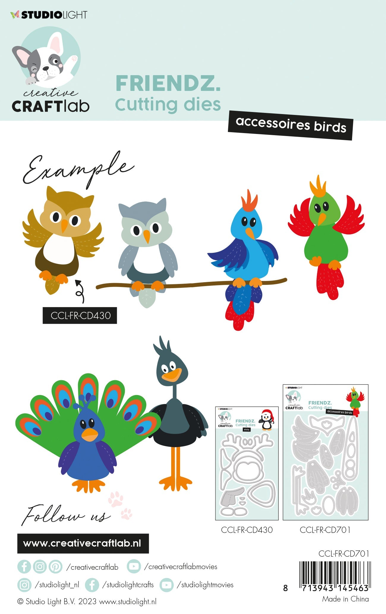 CCL Cutting Die Accessoires Birds Friendz 85x128x1mm 15 PC nr.701