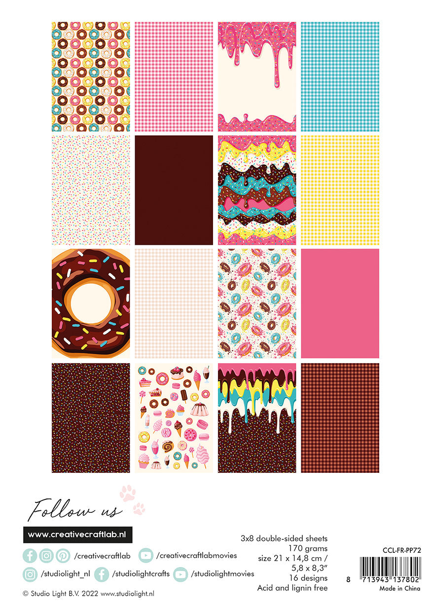 CCL Paper Pad Donuts About You Friendz 210x148x9mm 24 SH nr.72