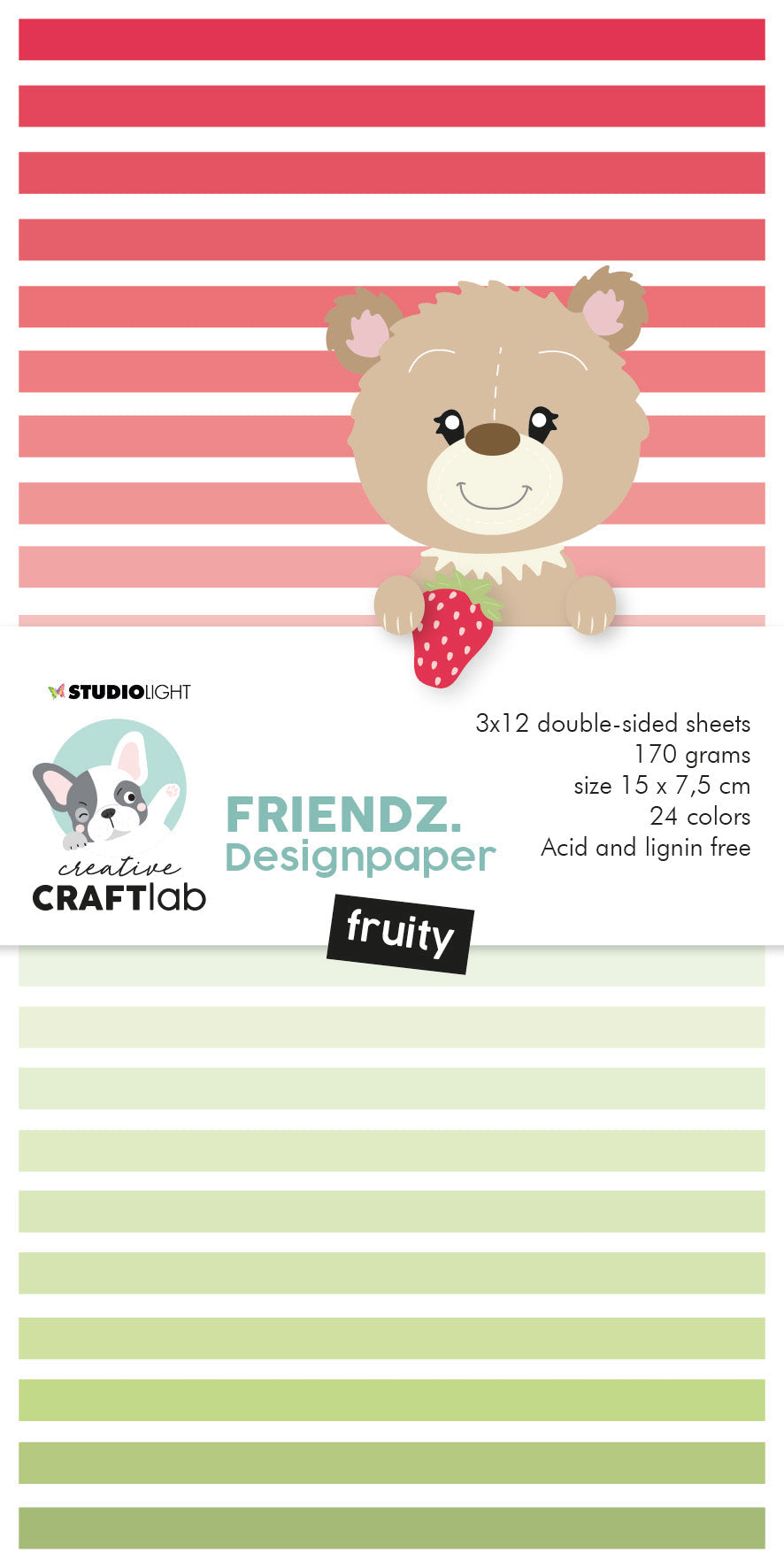 CCL Mini Paper Pad Fruity Friendz 150x75x9mm 24 SH nr.80