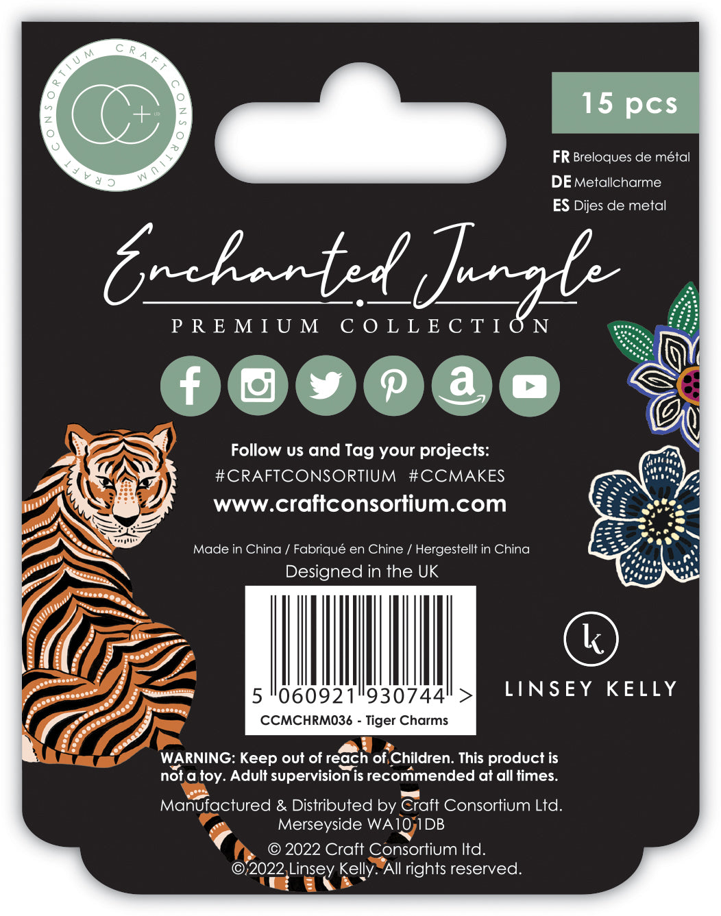 Craft Consortium Enchanted Jungle - Metal Charms