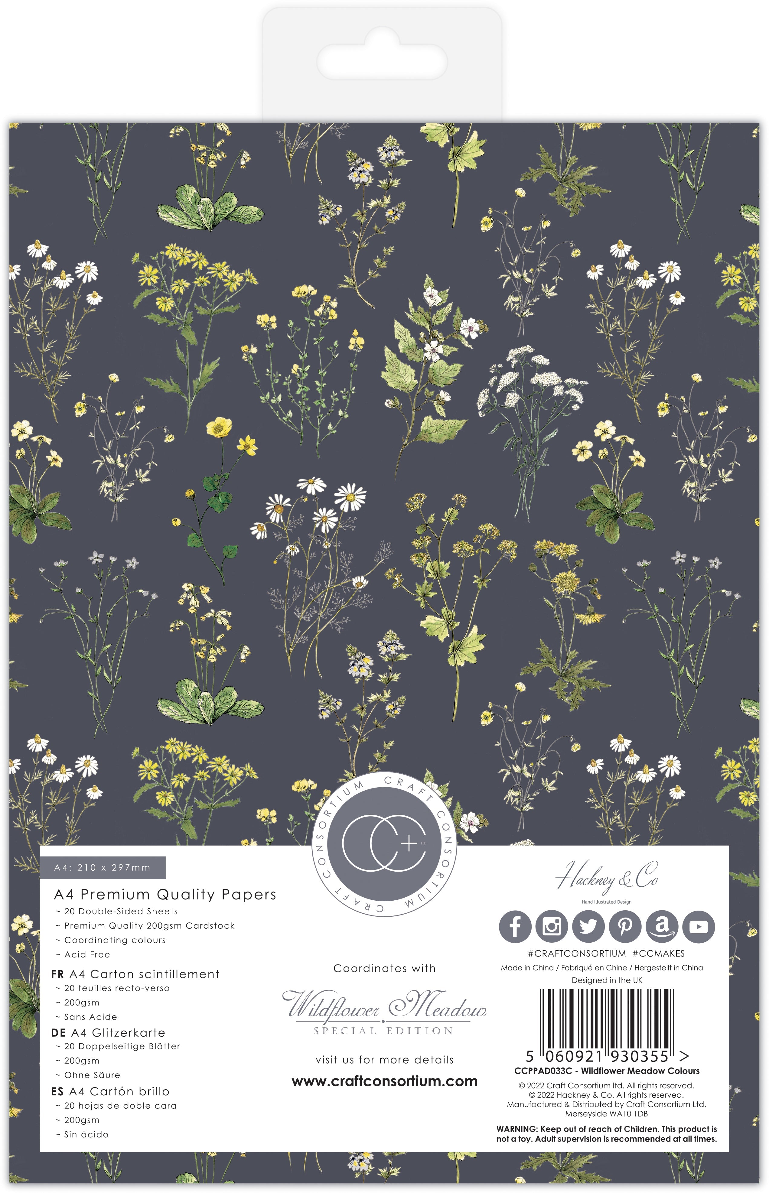 Craft Consortium Wildflower Meadow - SE - A4 Pad