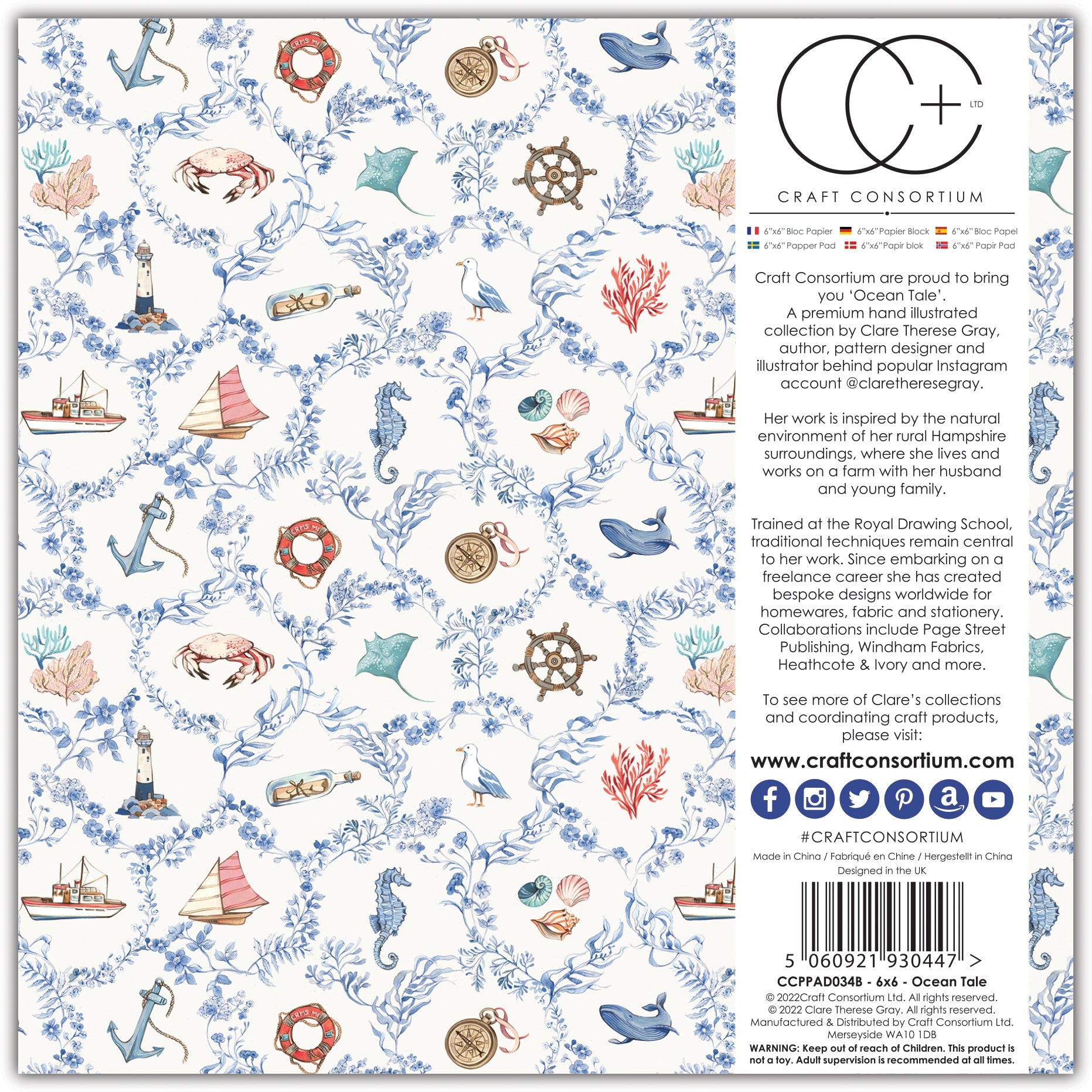 Craft Consortium Ocean Tale - 6x6 Paper Pad