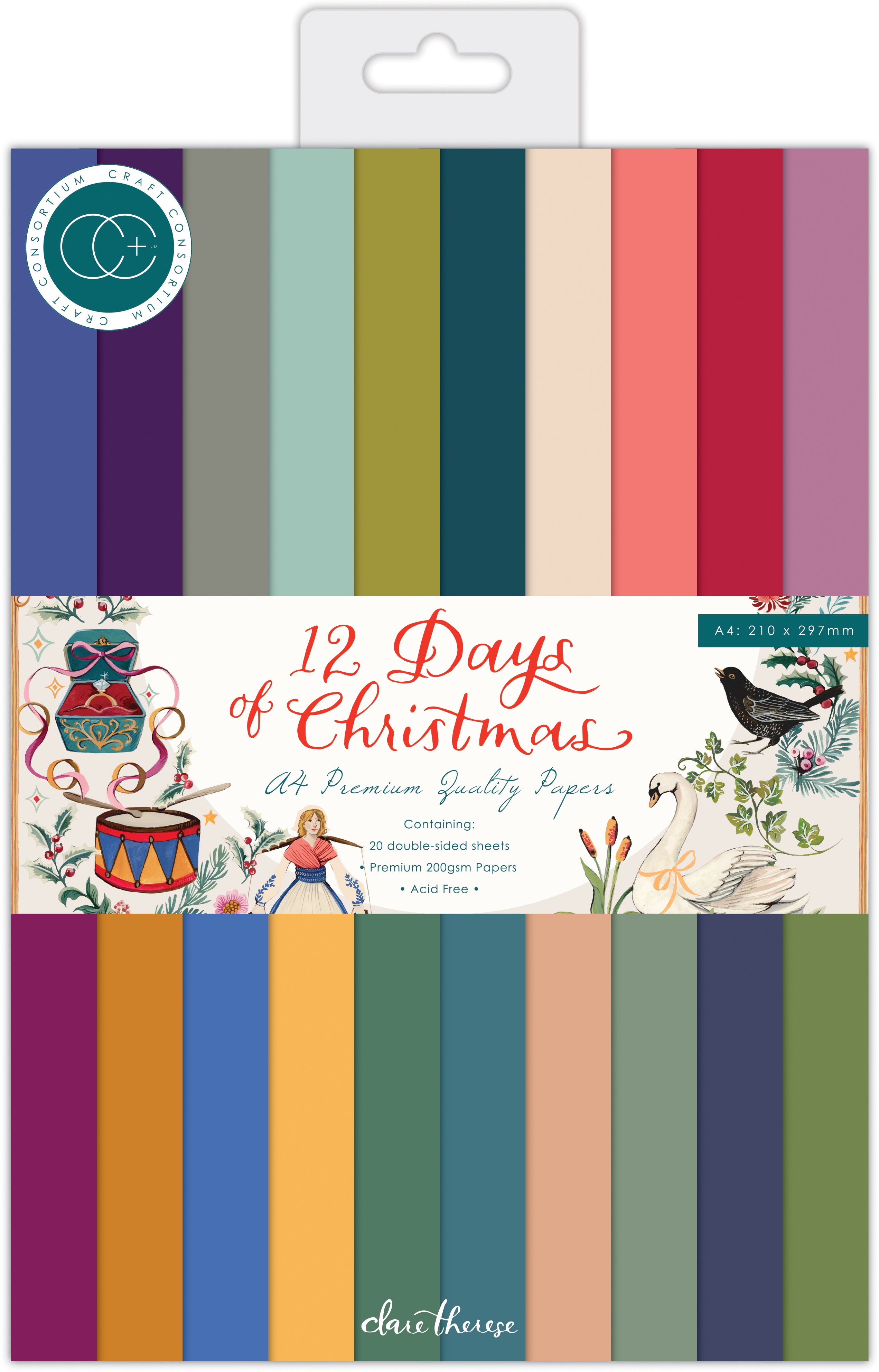 Craft Consortium 12 Days Of Christmas - A4 Paper Pad