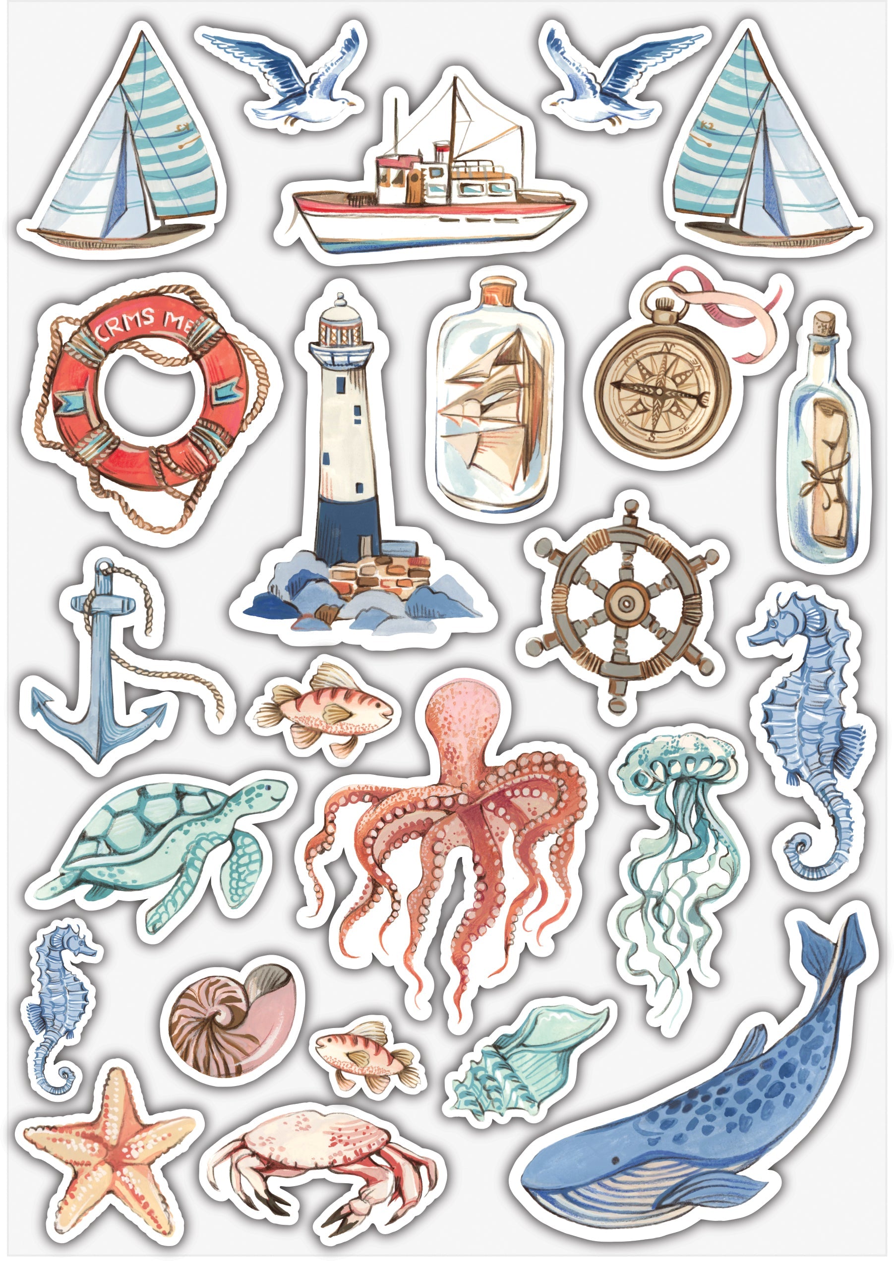 Craft Consortium Ocean Tale - Puffy Stickers