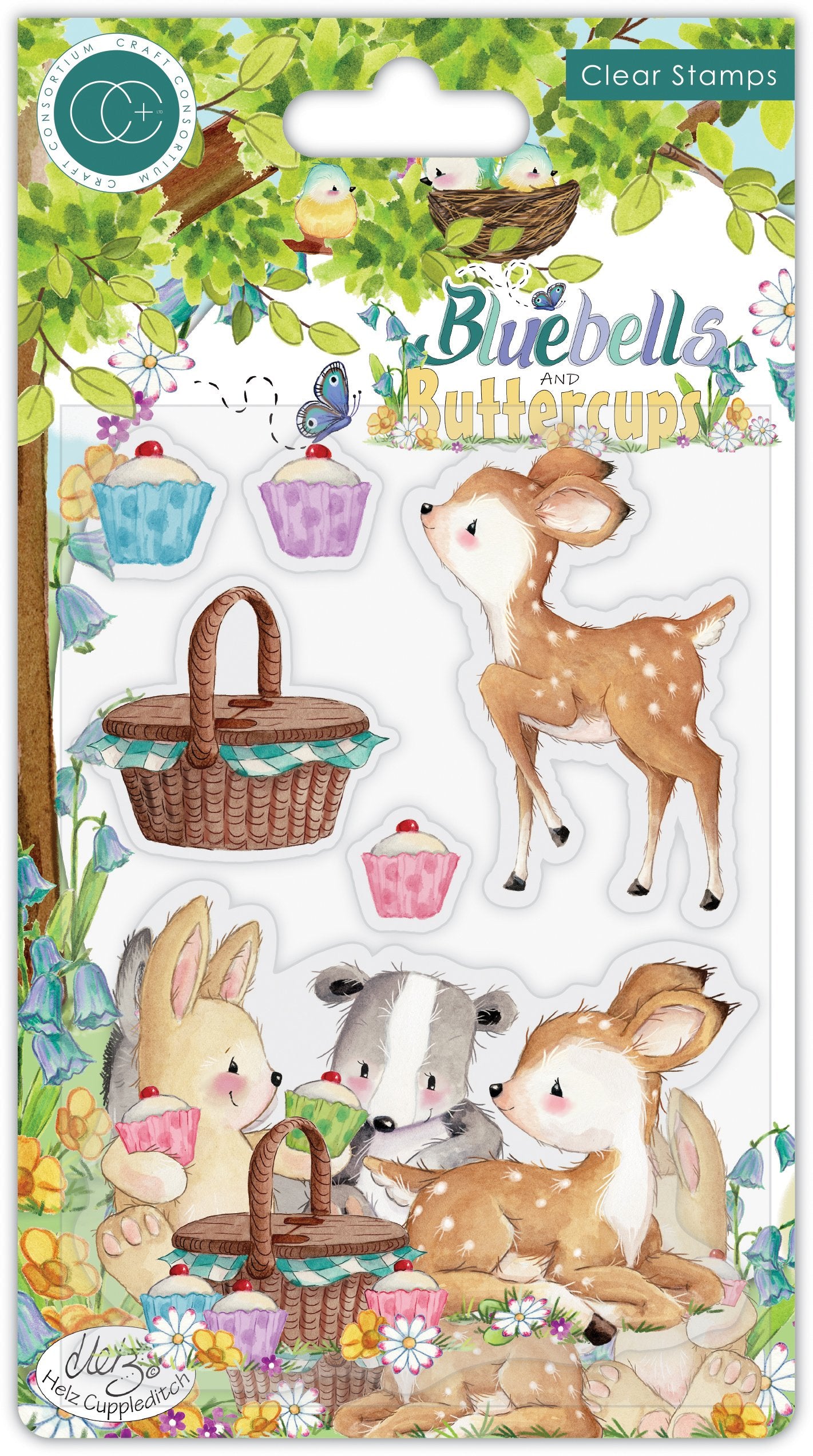 Bluebells and Buttercups - Stamp Set - Picnic