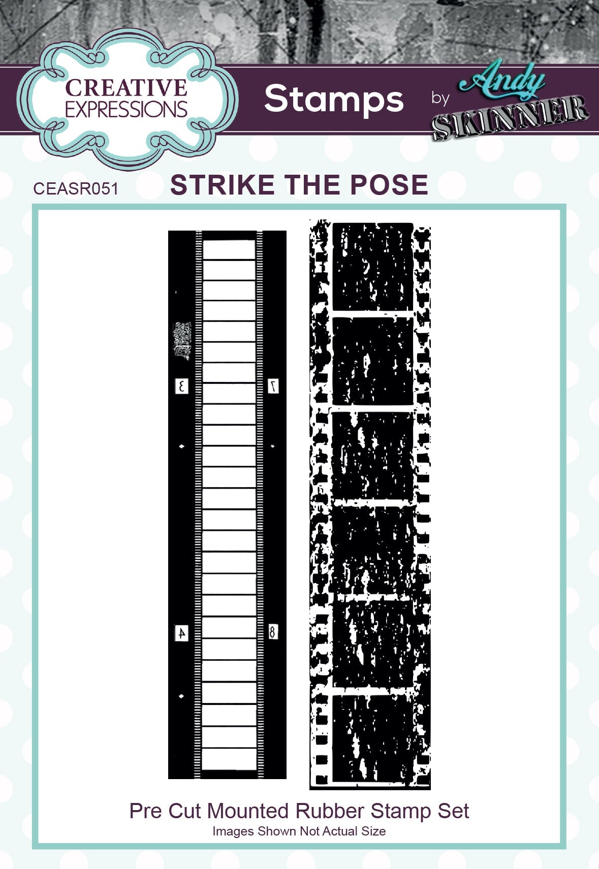 Creative Expressions Andy Skinner Strike The Pose 1 in x 4.7 in Rubber Stamp