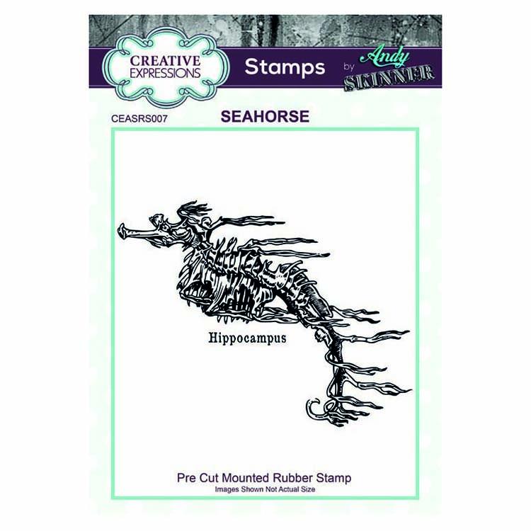 Creative Expressions Pre Cut Rubber Stamp by Andy Skinner Seahorse