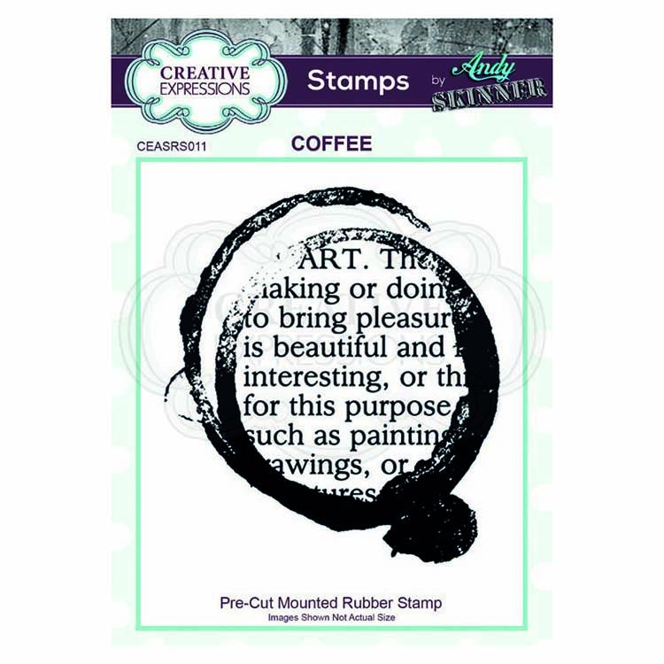 Creative Expressions  Pre Cut Rubber Stamp by Andy Skinner Coffee Art