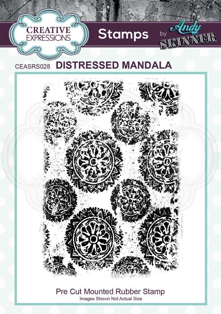 Andy Skinner Distressed Mandala Rubber Stamp
