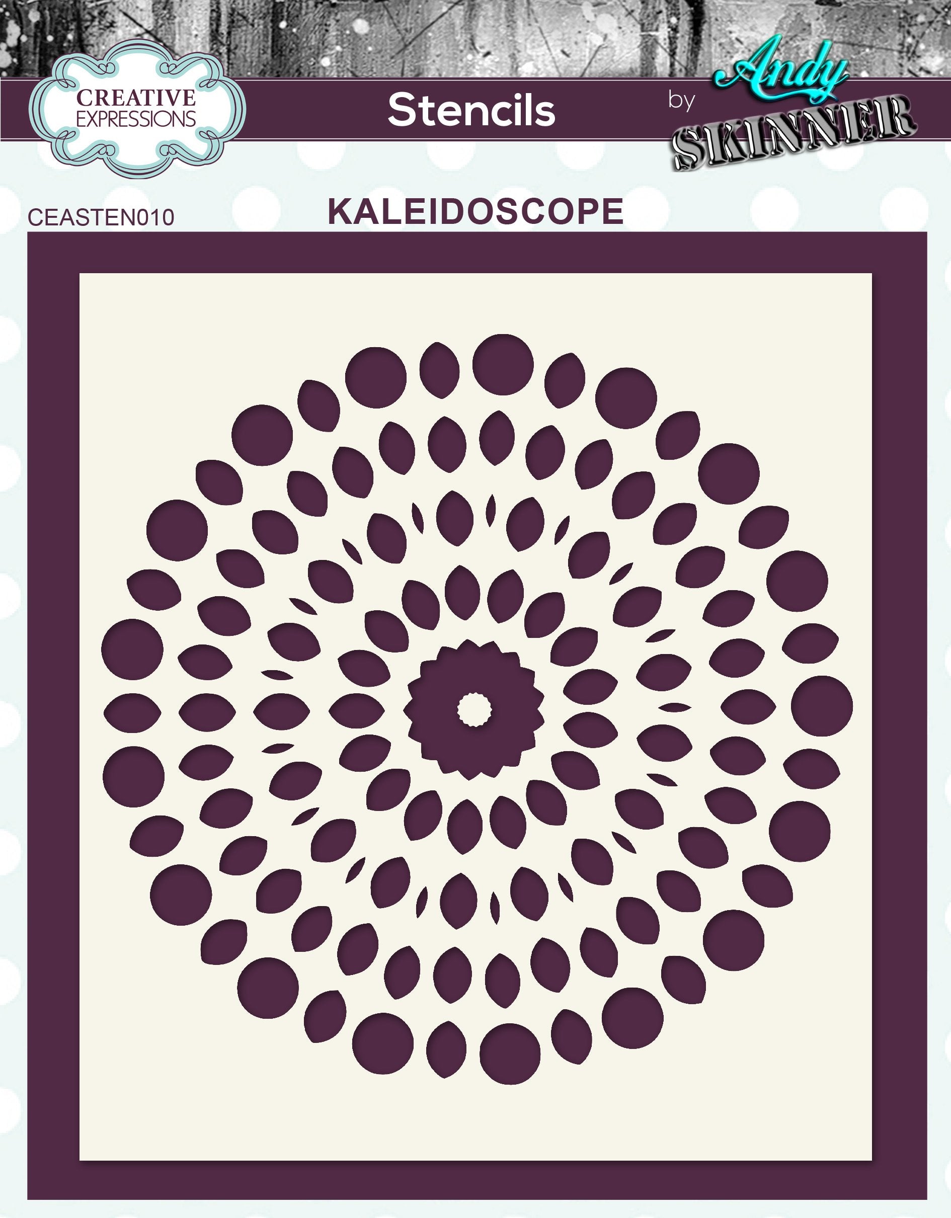 Andy Skinner Kaleidoscope 6 in x 6 in Stencil