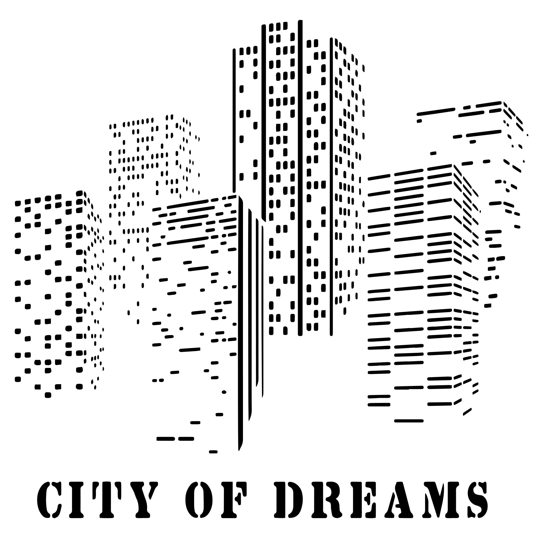 Creative Expressions Andy Skinner City Of Dreams 7 in x 7 in Stencil